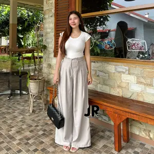 JR - Alika pants Cullote Semiwol Premium Celana Kulot Wanita Premium Bahan Semiwol Tidak Melar Celana Wanita Basic