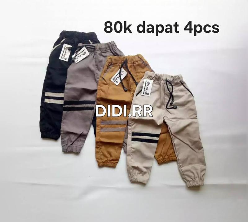 Product Introduction of celana chinos jogger anak 1-10 tahun paket 4pcs Anak-Anak Kancing 3
