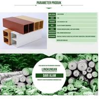 Gambar LAIV Partisi Hollow Indoor PVC Sekat Ruangan WPC Wood Tiang Kisi-Kisi Partisi Plafon Pembatas 290cm - LHI50-1 dari LAIV Official Store Kota Administrasi Jakarta Barat 4 Tokopedia