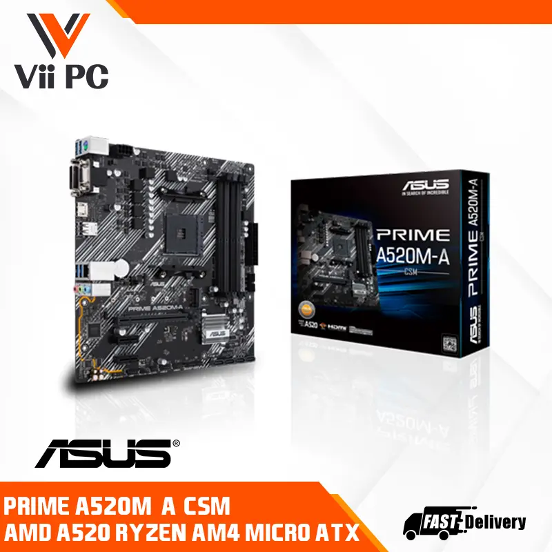 ASUS PRIME A520M-A/CSM AMD A520 (Ryzen AM4) micro ATX motherboard