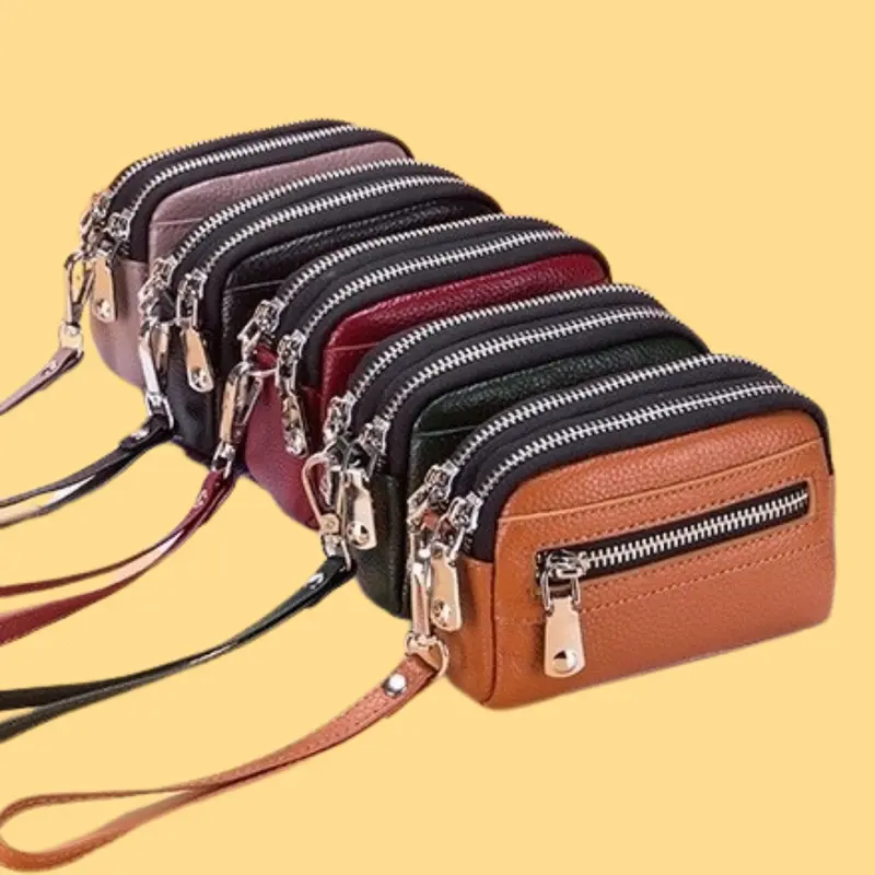 SERBA SEPULUH - Mini Dompet Kulit Ukuran Kecil Muat Uang Receh 1