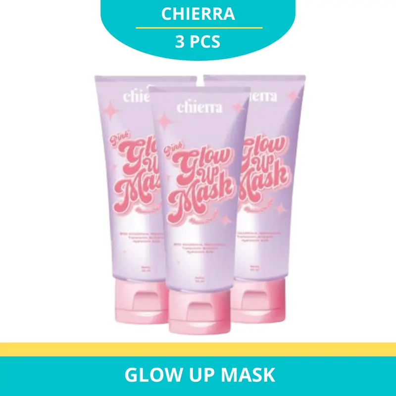 Bundling 3pcs Chiera Beauty Pink Glow Up Mask by Chierra Mencerahkan Kulit 1