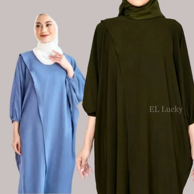 Mecca LOng Tunik Crinkle Ariflow sultan / Tunik Model Belah sisi Atasan Wanita Muslim Panjang