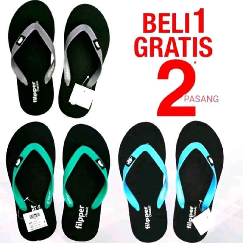beli 1 geratis 2 sandal sandal jepit jelly peria terlaris 2025 Karet Sendal Pria 1