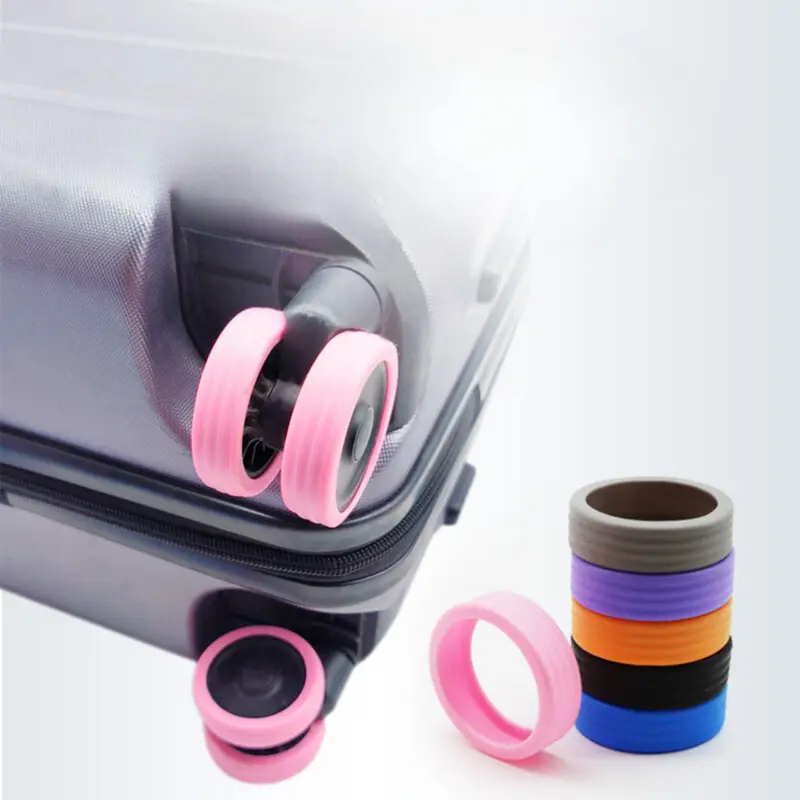 TSA (COD) 8Pcs Pelindung Roda Koper Silikon Cover Roda Koper Protector Ring Karet Pengganti Roda Koper (BELI LOKALLL) 1
