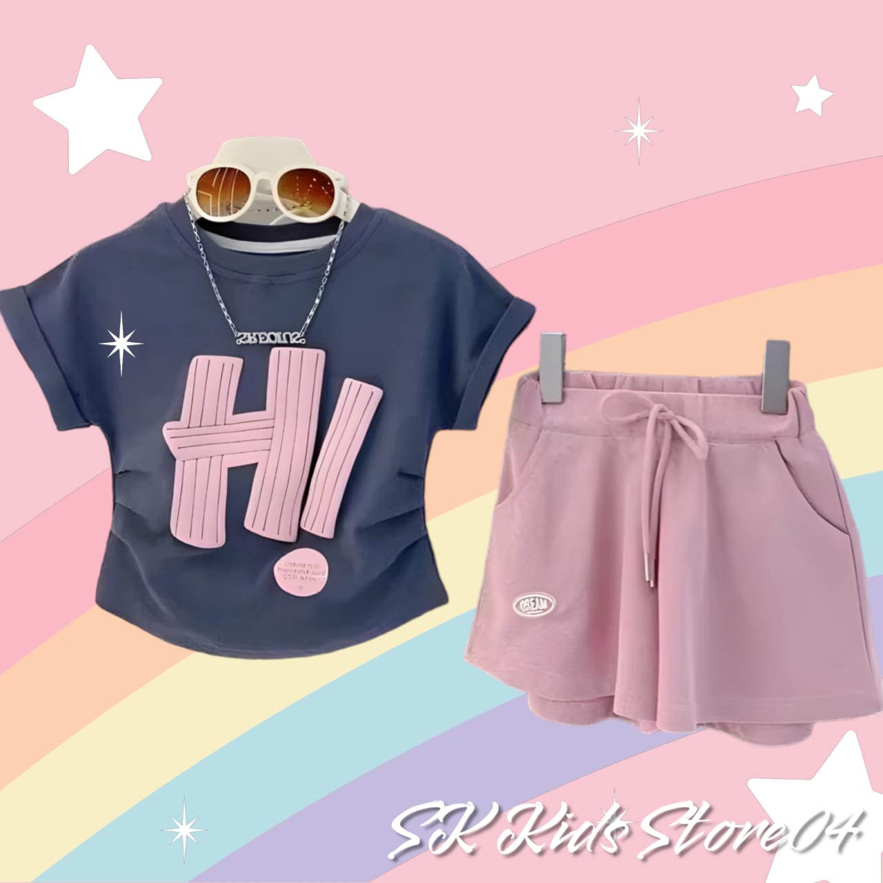 PROMO SPESIAL SETELAN HI MODIES ANAK PEREMPUAN 1-5 TAHUN  TERLARIS [ MOTIF CROP HI ]