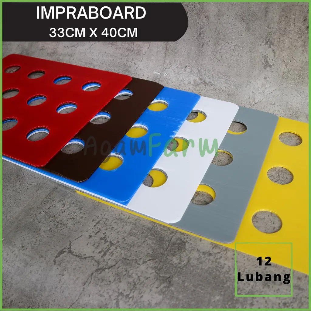 Impraboard Hidroponik 12 Lubang untuk Netpot 5 cm