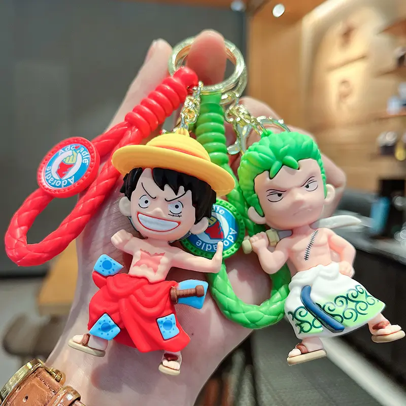 Gantungan Kunci One Piece Luffy Zoro Chopper Sanji Gantungan Kunci Motor Mobil Tas Keychain 1
