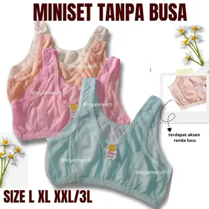 3,6,12Pcs Miniset Renda Bra Remaja Anak Dewasa Remaja Murah Tanpa Busa