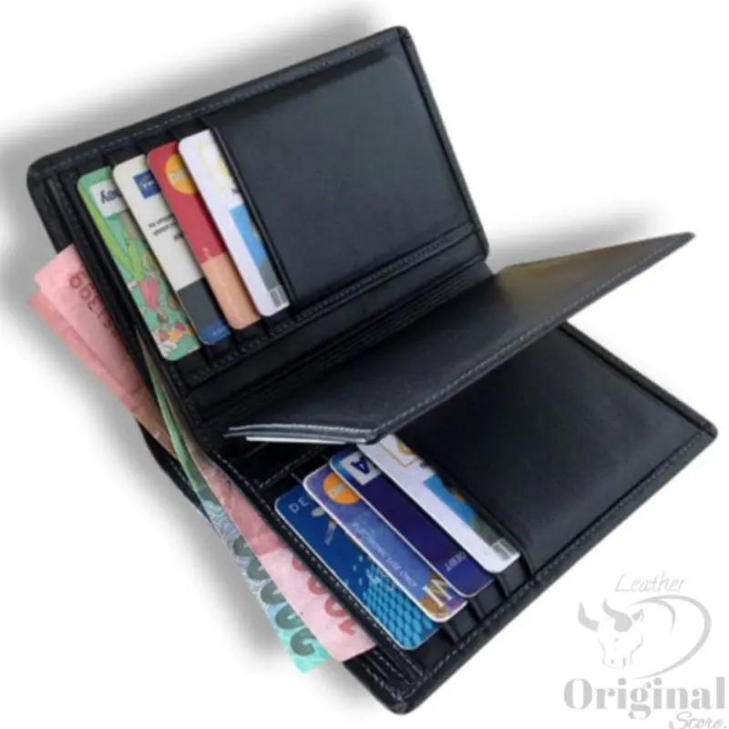 Dompet Kulit Pria 100% ORIGINAL Kulit Asli Model 3/4 2