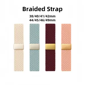 Braided Strap Tali vam TanganPintar/Smart Watch strap bahan ElasticBraided model sporty ukuran 38mm 42mm44mm 45mm4ómm 49mm