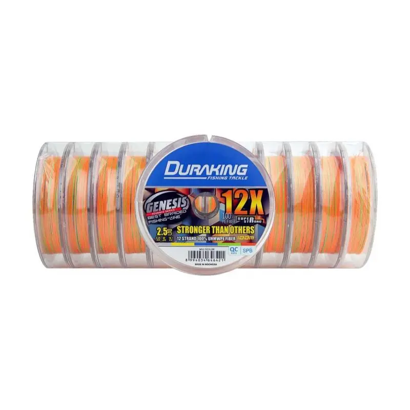 PE Duraking Genesis 100M X8 dan X12 Multi Color Super Strong 5