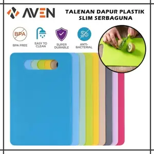 Talenan Dapur Plastik Papan Slim Pemotong Buah Sayuran Serbaguna