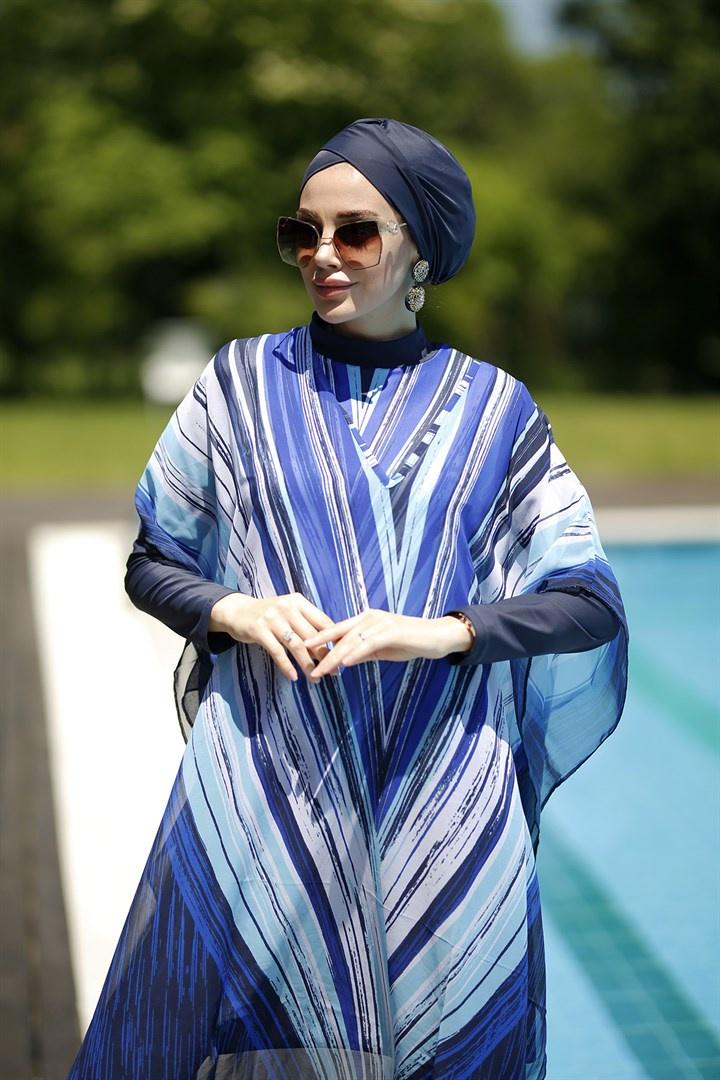 Product Introduction of Muslimah Swimming Suit 3 Pieces Set Women Swimming Suit Long Sleeve Swimwear Hijab Swimsuit Plus Size 32