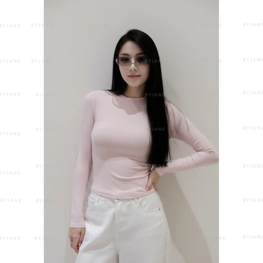 ( MÀU MỚI ) Áo thun cổ tròn dài tay chất co dãn mềm mịn BYJANE -888 | BigBuy360 - bigbuy360.vn