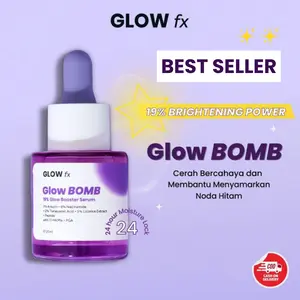 Glow FX Serum Glow Bomb 19% | Serum Pencerah Wajah, Penghilang Bekas Jerawat & Noda Hitam | Glowing & Hydrating 24 Jam