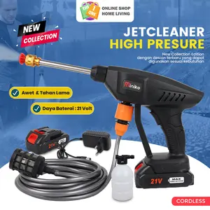 Jet Cleaner Cordless 21V / Jet Steam Cleaner Cordless Set Alat Cuci  Motor Mobil Tekanan Tinggi Car