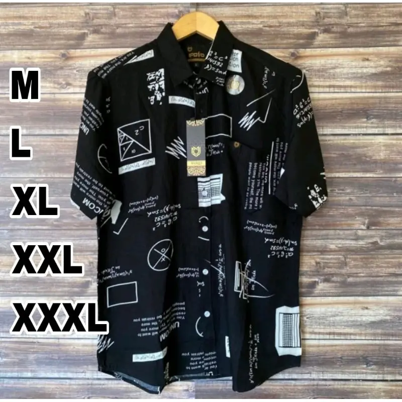 KEMEJA MOTIF SURFING PRIA LENGAN PENDEK