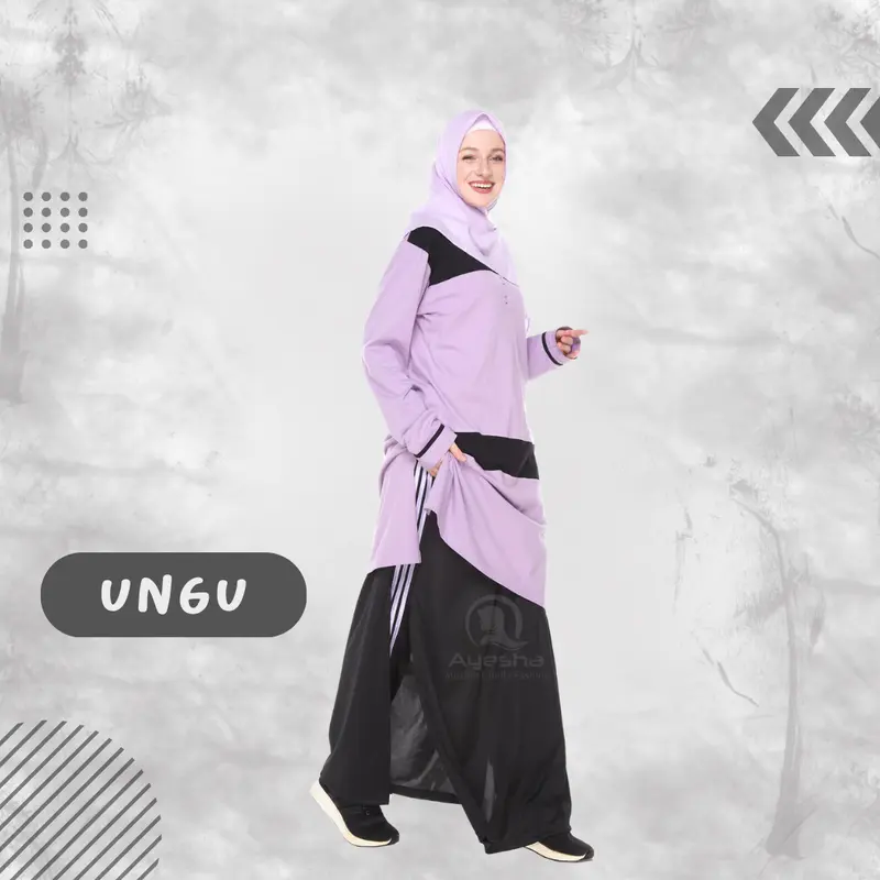Setelan Baju Olahraga 04 Muslim Wanita Sport 4
