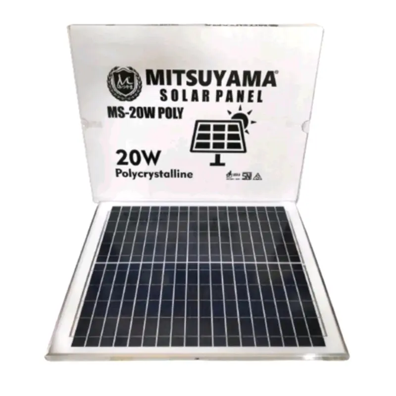 Solar Panel Cell Papan Surya 20wp Poly Crystalline Mitsuyama 0
