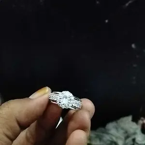 CINCIN TITANIUM ALA KOREA PERHIASAN MEWAH FULL PERMATA Elegan Rings