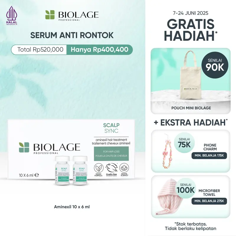 Biolage Scalpsync Aminexil 10 x 6ml - Serum Professional Perawatan Rambut Rontok 0
