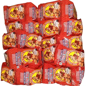 [1 Dus / 100pcs] Cemilan Kue Potong Pia Putra Bali Snack Jadul Rasa Coklat Kacang Panggang Manis