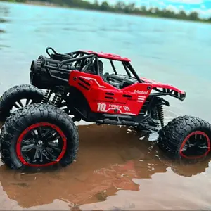 RC OFFROAD ANTI AIR ADA EFEK ASAP MAINAN MOBIL REMOTE CONTROL  BODY METAL LAMPU LED NYALA Baterai