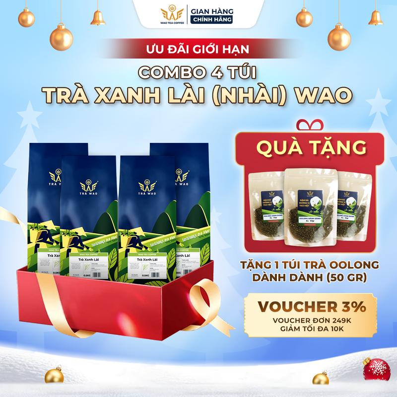  Trà Xanh Lài Nhài WAO  0,5kg  pha trà trái cây cực ngon hương lài tự nhiên jasmine green tea chè xanh nhài 