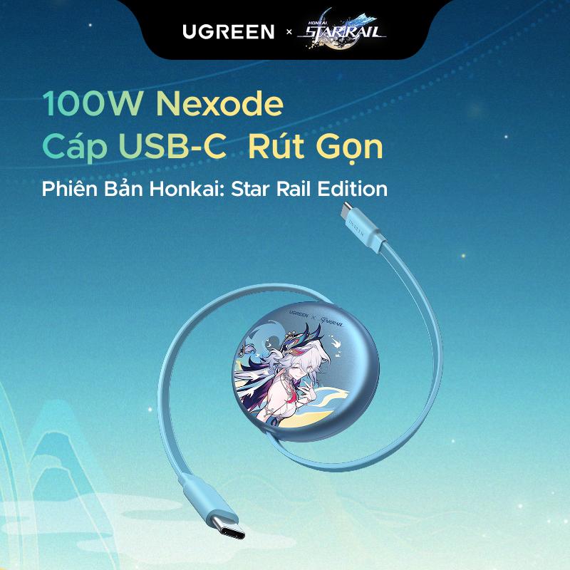 【UGREEN × Honkai: Star Rail】Cáp Sạc Rút USB-C PD100W, Kéo Rút Một Bên Tối Đa…