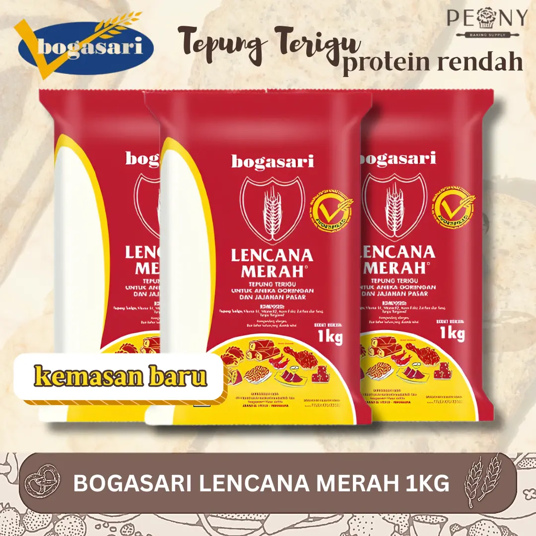 LENCANA MERAH TEPUNG TERIGU EKONOMI PACK 1KG