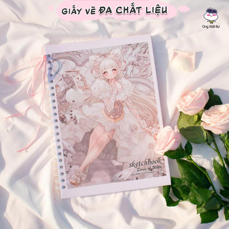  Sổ Vẽ Đa Chất Liệu Ong Mặt Bự - Sổ Phác Thảo Shiiro - Lỗi 1 Đổi 1 - Sketchbook Không Kèm Tài Liệu Vẽ 