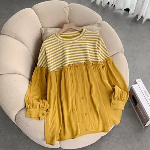 BELVA STRIPE BLOUSE RAYON KNIT