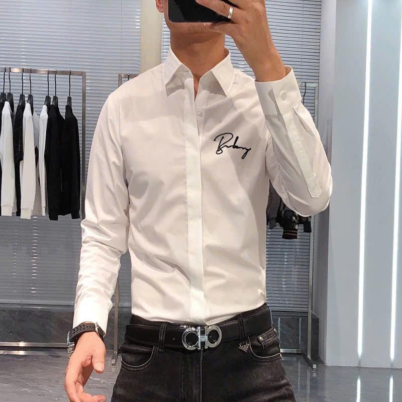  Áo sơ mi nam TIA SÉT phối thân cao cấp chất vải LỤA MANGO mềm mịn chuẩn fom tôn dáng SMD-50 PONOMEN Menswear Shirt Kate 