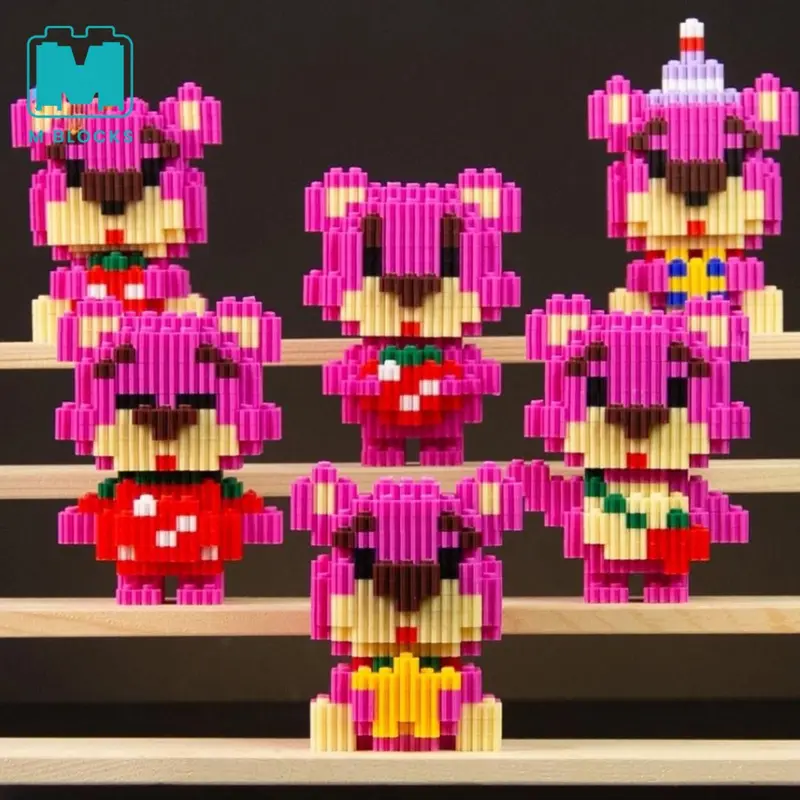 Mblocks Mainan Nano Blocks Lotso Bear Small 3D Model Bricks Blok Susun Dekorasi Hiasan Karakter Animasi,Hadiah Kado Anak Plastik Toys mini puzzle lego tiktok 4