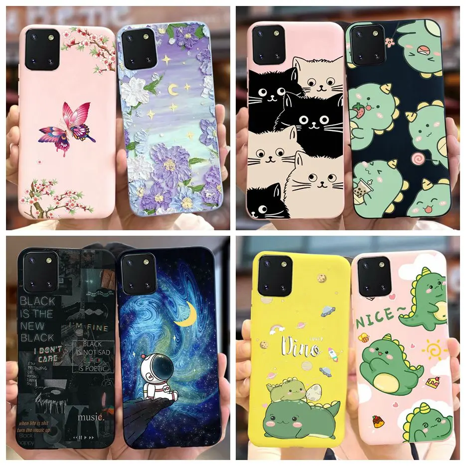 For Samsung Galaxy Note 10 Lite Case Cute Dinosaur Cartoon Cover Soft Silicone Shell For Samsung S10 Lite Note10 Lite Phone Case