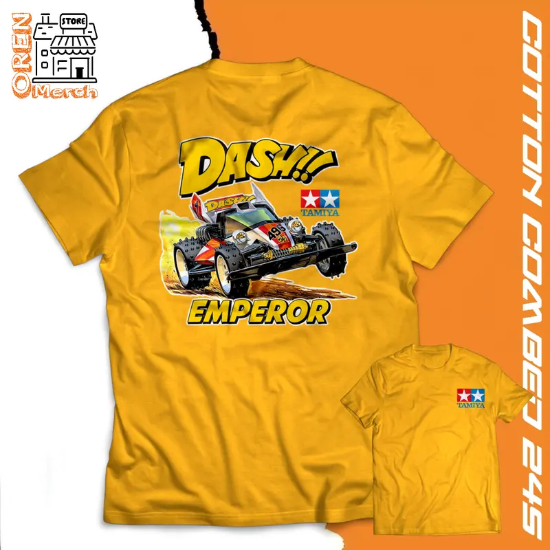 Kaos Tamiya Logo Mini 4WD Baju Dash Emperor - Cotton Combed 24s - Kain 1