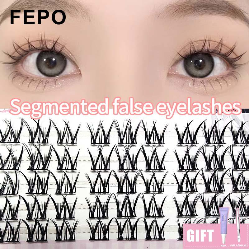 FEPO Lông mi giả Derf cong dày tự nhiên trang điểm kiểu Mỹ cho người mới bắt đầu 10mm-11mm+Keo dán lông mi + nhíp