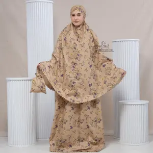 QUINSHASTORE Mukena Traveling Dewasa Bahan Katun Premium Lasercut Full Motif Quin Muslim Series