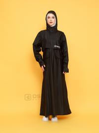 Gambar OSEAL Jas Hujan Wanita Gamis Muslimah Jumbo Full Seal Althea Series Hitam - Kuning, Allsize dari Oseal Rainwear Kab. Bandung 5 Tokopedia