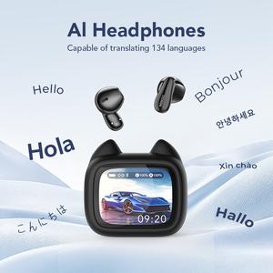 Tai nghe phiên dịch AI, tai nghe, tai nghe Bluetooth MINISO MS102, Phiên bản Bluetooth 6.0, Màn hình LED, Chống nước IPX5, Cuộc gọi rõ ràng ENC, Giảm tiếng ồn NC, Tai nghe mẫu mới nhất 2026