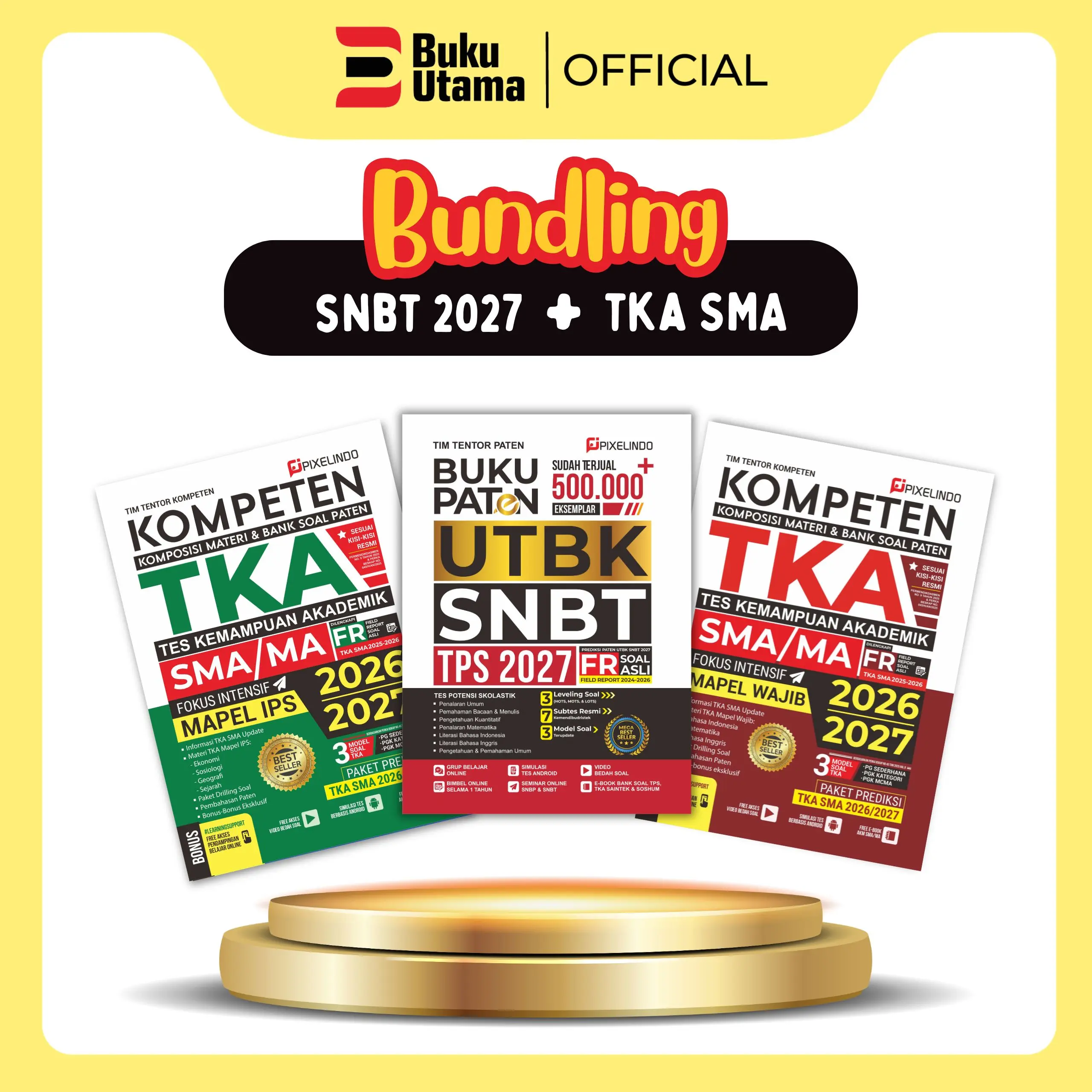 (PAKET BUNDLING) BUKU PATEN SNBT 2027 DAN BUKU KOMPETEN TKA SMA/MA (IPA ATAU IPS, DAN MAPEL WAJIB) -Soft Cover