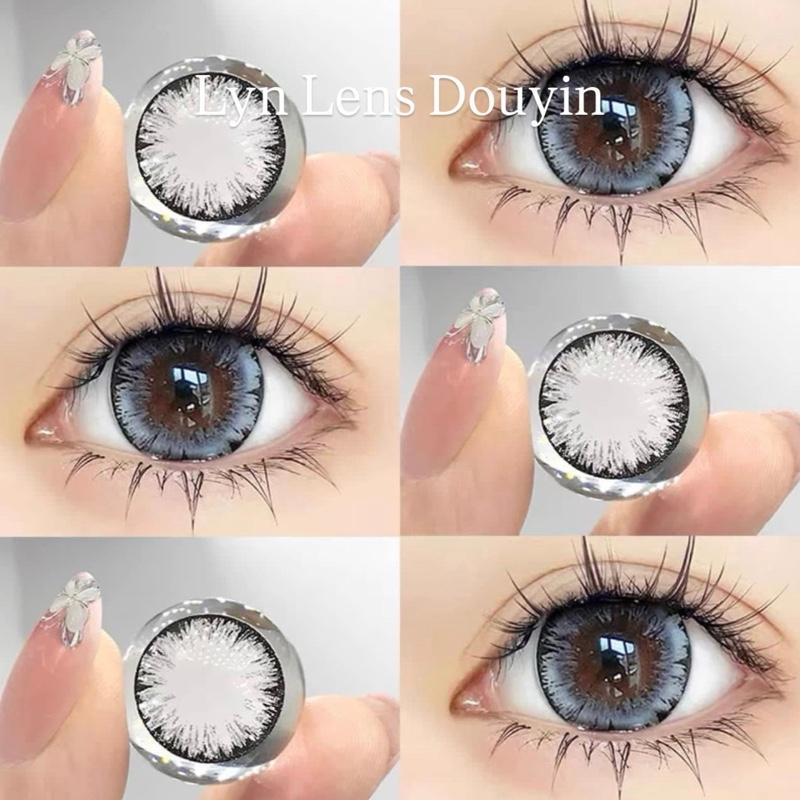   Lens cận & 0 độ  - Kính áp tròng mắt mèo xám long lanh giãn to  Tommy gray - 0 đến 7 độ  