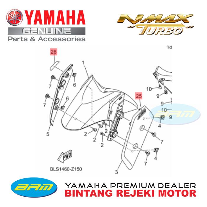Gambar GRAPHIC 1, STICKER ABS YAMAHA NMAX TURBO TECH MAX B5P-F1569-K0 dari Yamaha Bintang Rejeki Motor Kab. Bandung Tokopedia