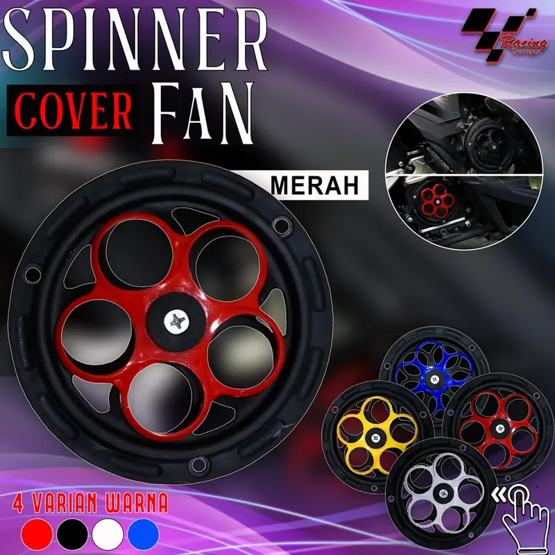 COVER KIPAS SPINER SPINNER VESPA BEAT FI DELUXE STREET SCOOPY VARIO MIO M3 SOUL GT X RIDE FINO PENUTUP KIPAS MESIN MATIC FILANO FAZZIO UNIVERSAL Motor 5