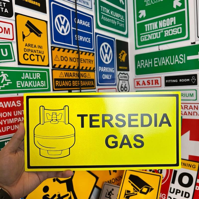 SIGN RAMBU CUSTOM TERSEDIA GAS 15 x 30 CM BISA CUSTOM ARAH PETUNJUK ...