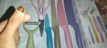 Product Review of 6 In 1 in BOX Stainless Steel Knife Set Scissors Kitchen Knife Knives Set Gunting Pisau Dapur Pisau Viral Pisau Cantik from m**e 3