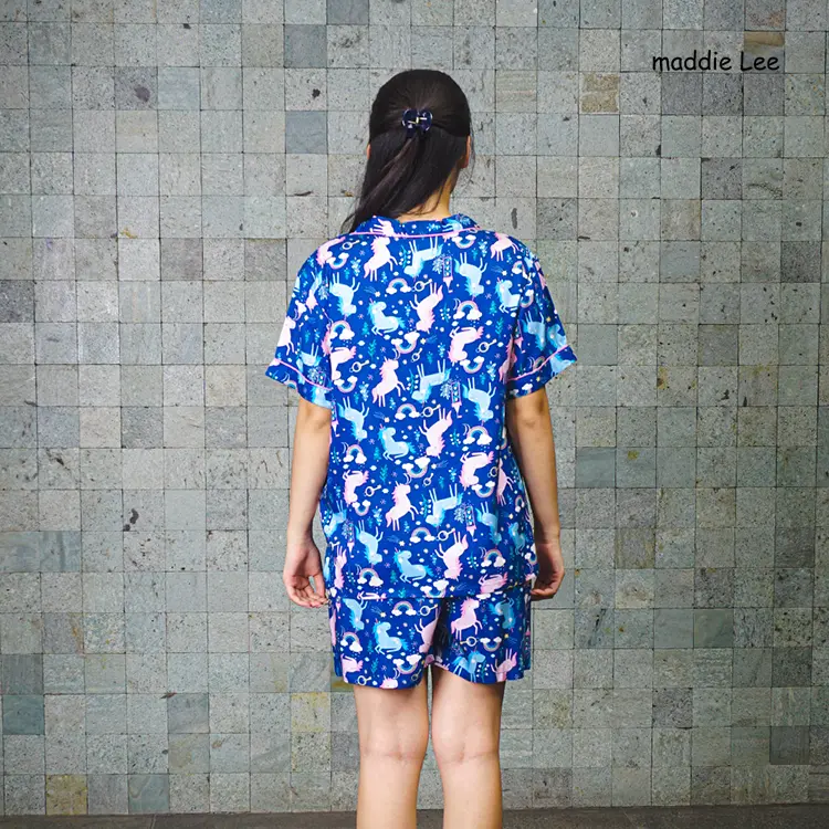 Maddie Lee Piyama Wanita Dewasa Sevin Unicorn Key 2