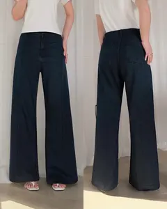 [SASHFIR'S PICK] Aria Pants - Culotte Denim - High waist - Celana Wanita