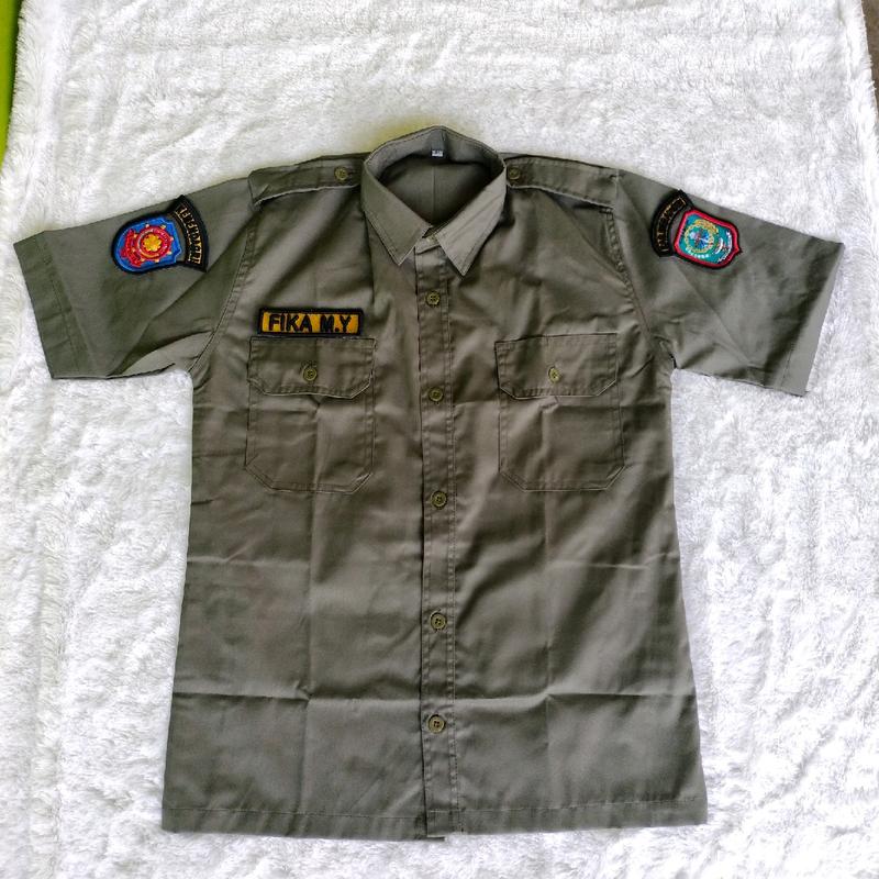 1stel baju PDH POLPP lengan pendek pria dan wanita 3